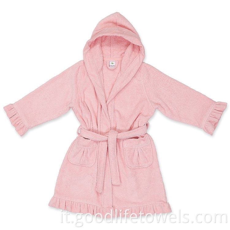 Soft Terry Kids Bathrobe With Bottom Swing